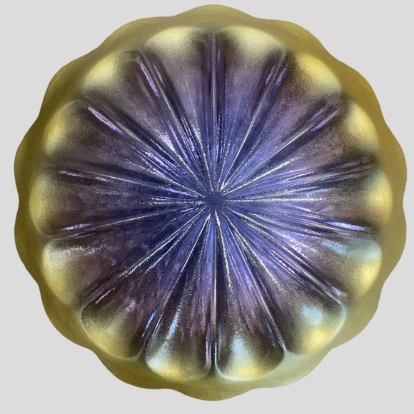 Vintage Walther Glas Artglass Purple and Gold Plate - Picture 2 of 11